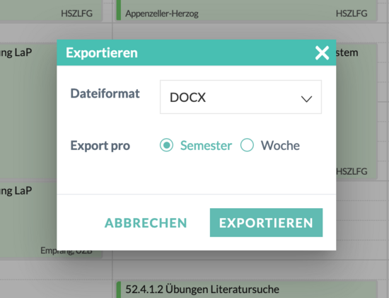 Fenster Export