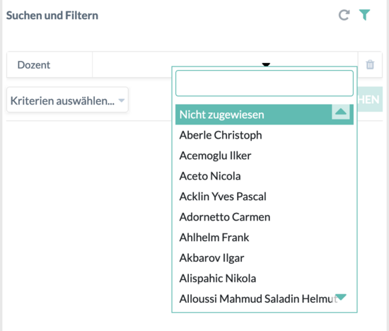 Dozentenliste