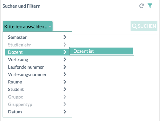 Suche nach Dozenten