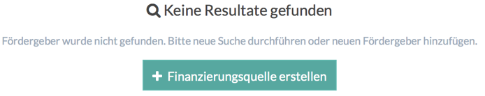 No Results Create Funding